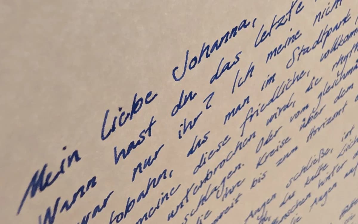 Handgeschriebener Briefausschnitt mit personalisierter Anrede